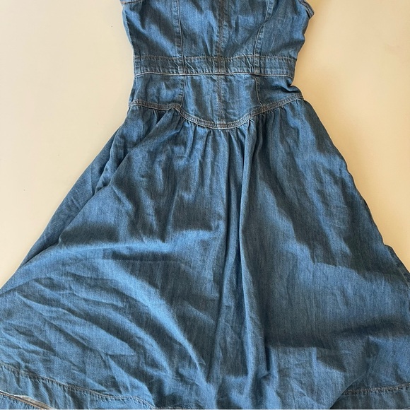 REFORMATION Ellison Denim Midi Dress 6 - Picture 11 of 13